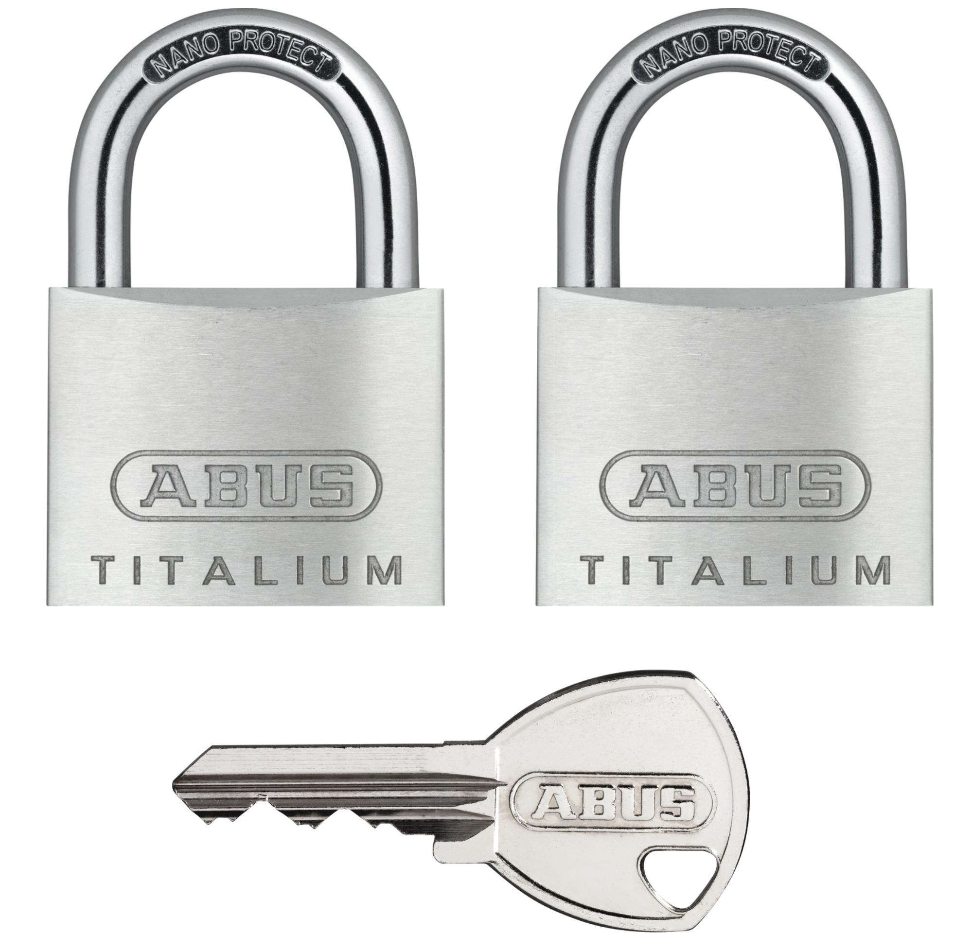 ABUS TITALIUM Hangschloss 64TI/40 Twins B/SB 2er Set ABUS TITALIUM Hangschloss 64TI/40 Twins B/SB 2er Set