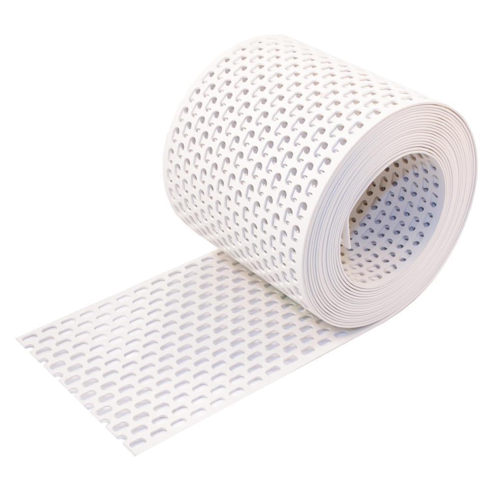 Lüftungsband PVC 80 mm x 5 m Rolle Traufgitter  Weiß