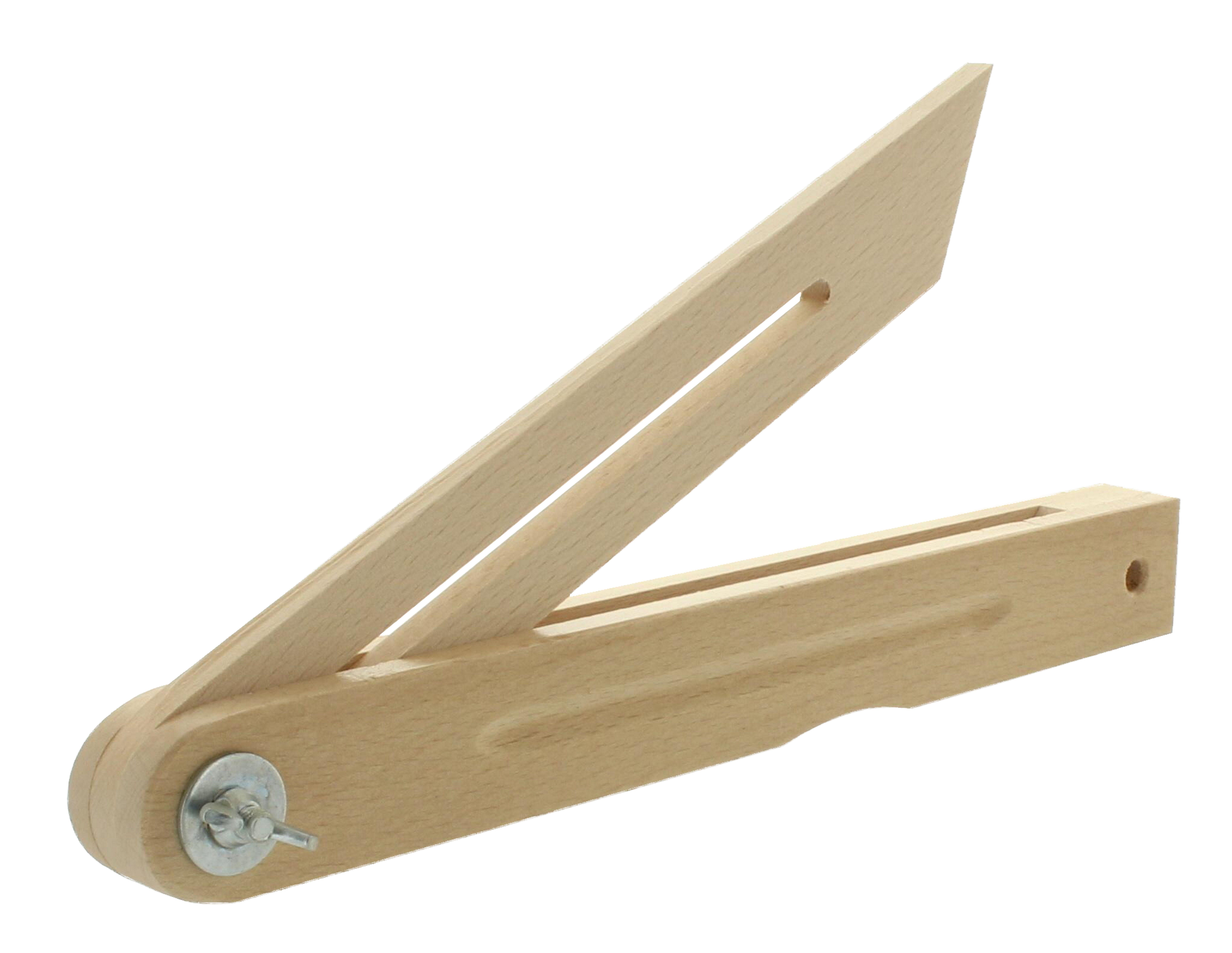 hedue Holzschmiege Buche 30 cm, geschlitzte Zunge, Flügelmutter, großer Verstellbereich