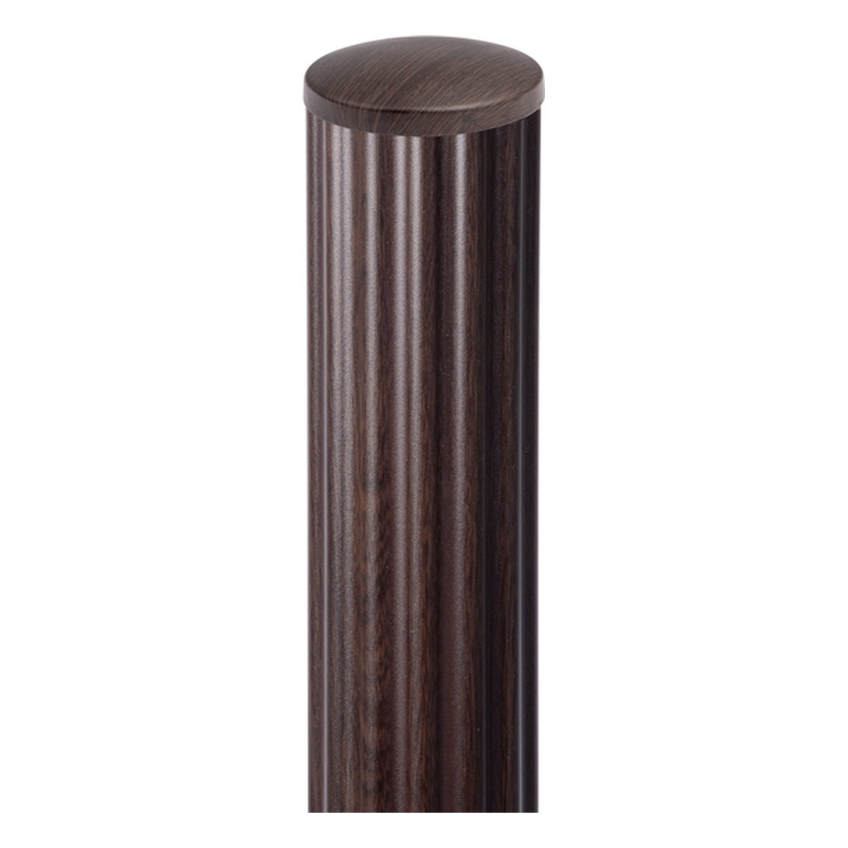 Alberts Wellenpfosten Palitio, Alu, Holzdekor dunkel kunstbe, 1844 mm, Pfosten-Ø: 76 mm - 1 Stk.