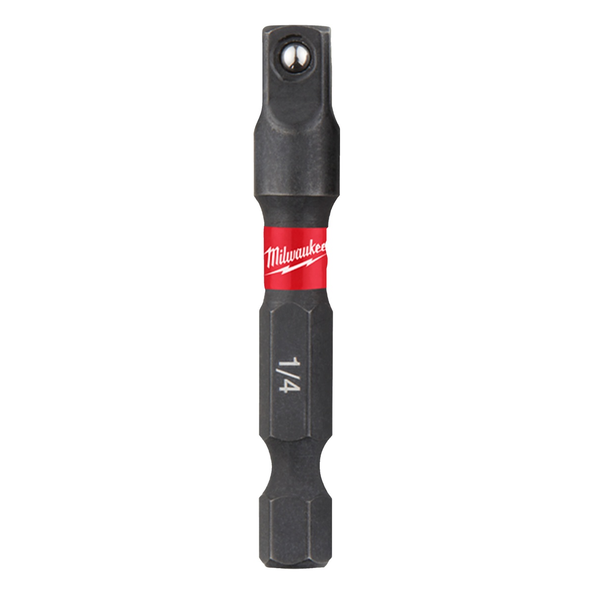 Milwaukee Steckschlüsseladapter SHOCKWAVE Impact Duty, ¼″ Sechskant auf ¼″ Vierkant, 50 mm, bis 226 Nm
