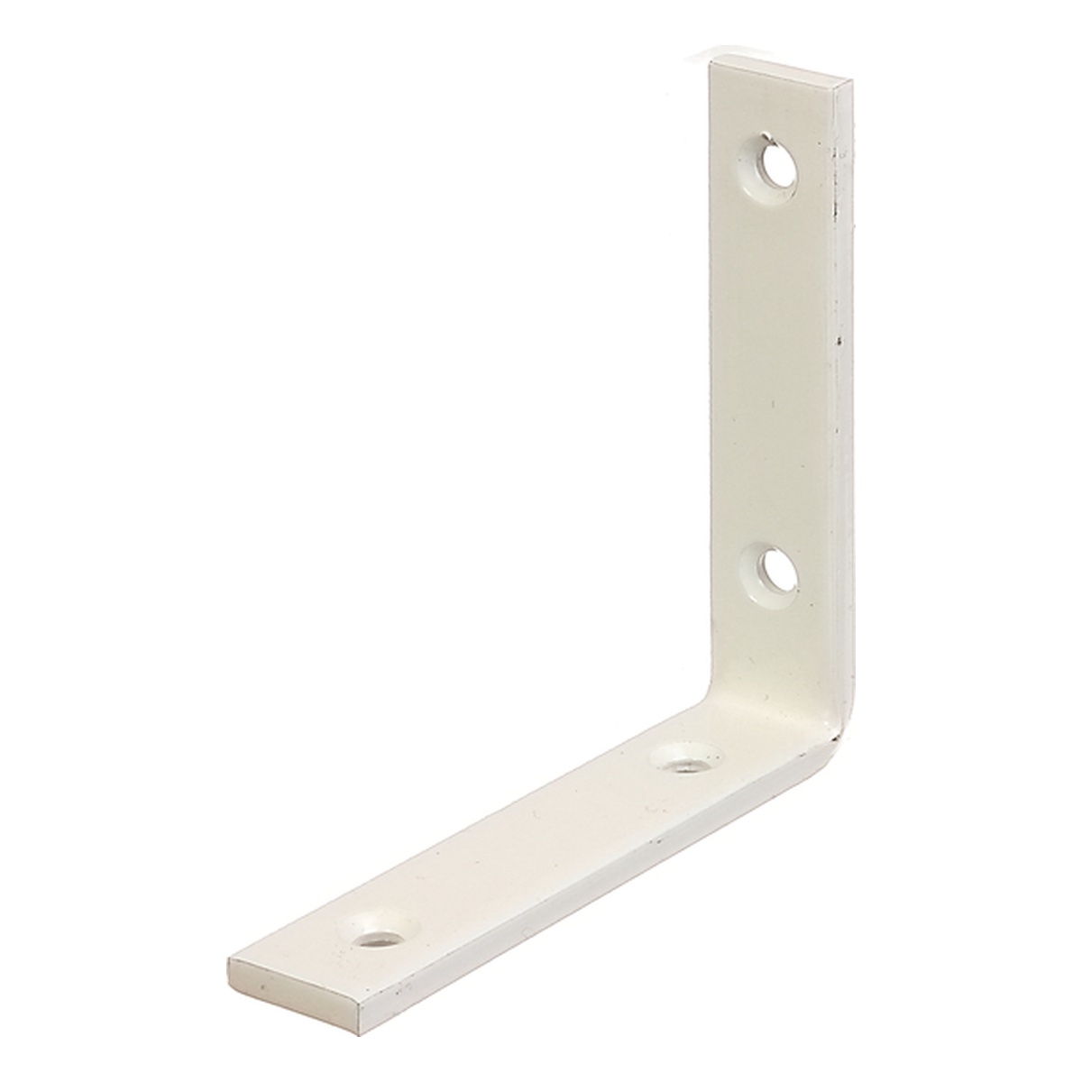 Alberts Balkenwinkel, schmal, gleichschenklig, 100 x 100 x 20 mm, Stahl roh, zinkphosphatiert, weiß kunststoffbeschichtet - 1 Stk.