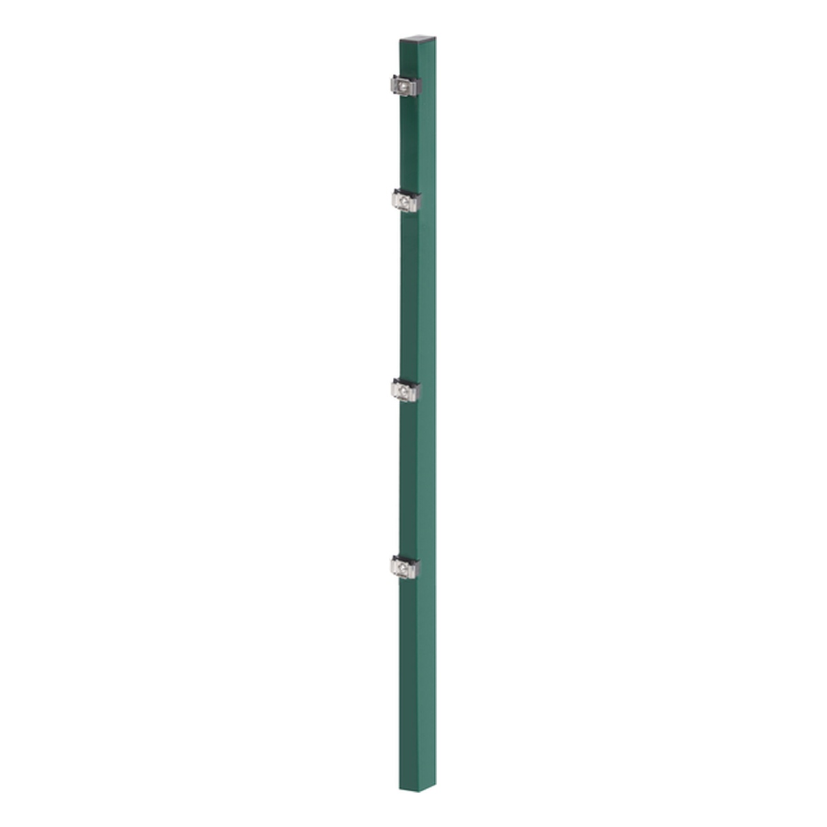 Alberts Zaunpfosten, Länge: 3000 mm, für Mattenhöhe: 2400 mm, Pfostenstärke: 60 x 40 mm, verzinkt, grün kunststoffbeschichtet RAL 6005 - 1 Stk.