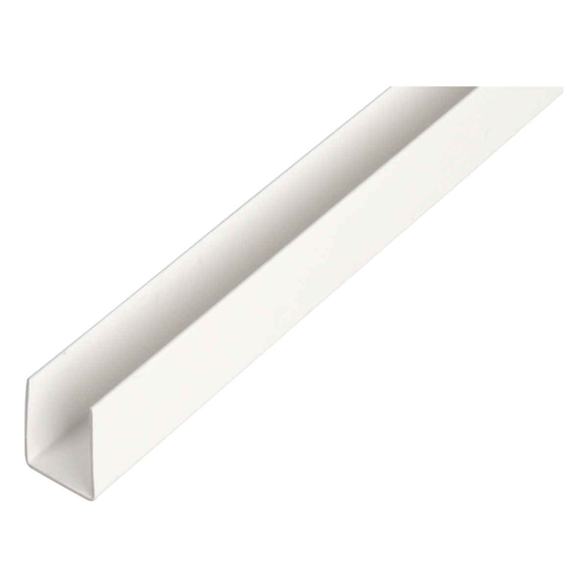 Alberts U-Profil, 21 x 20 x 1 x 1000 mm, PVC-U, Farbe: weiß - 1 Stk.