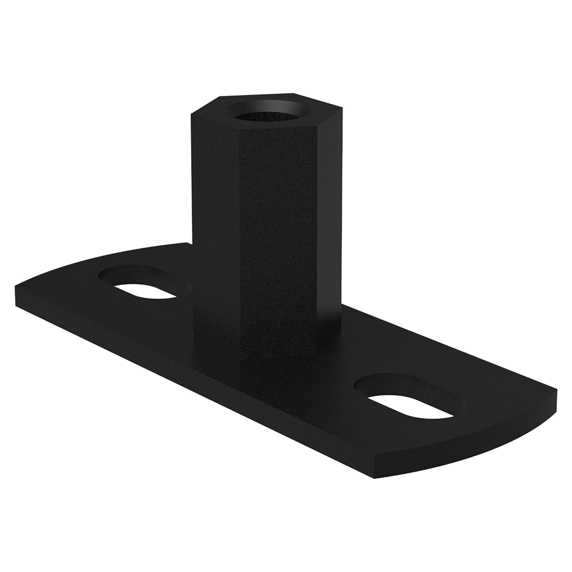 Zambelli Wandhalter mit Gewindemuffe M10, Schwarz RAL 9005, COLORDUR - 1 Stk.