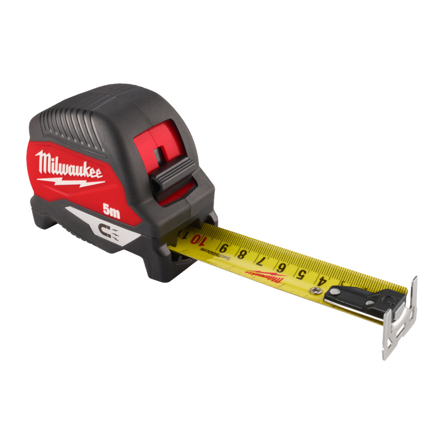 Milwaukee Bandmaß Premium Magnetisch Gen IV, 5 m, 30 mm Bandbreite, Magnethaken, Finger-Stopp, Genauigkeitsklasse II