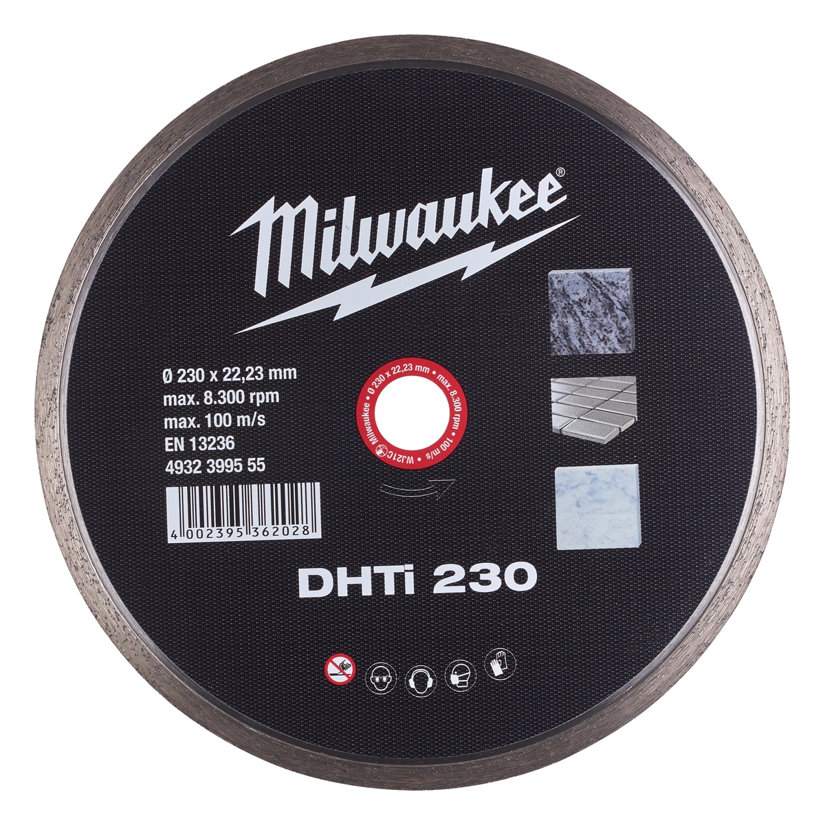Milwaukee Diamanttrennscheibe DHTi 230 mm Keramik u. Naturstein, geschlossen - 1 Stk.