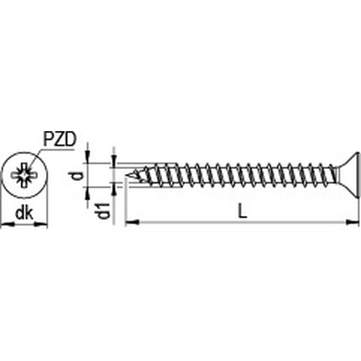 Reisser R2 Spanplattenschrauben verzinkt, Vollgewinde, PZD2, 4,0x35 mm - 1000 Stk.