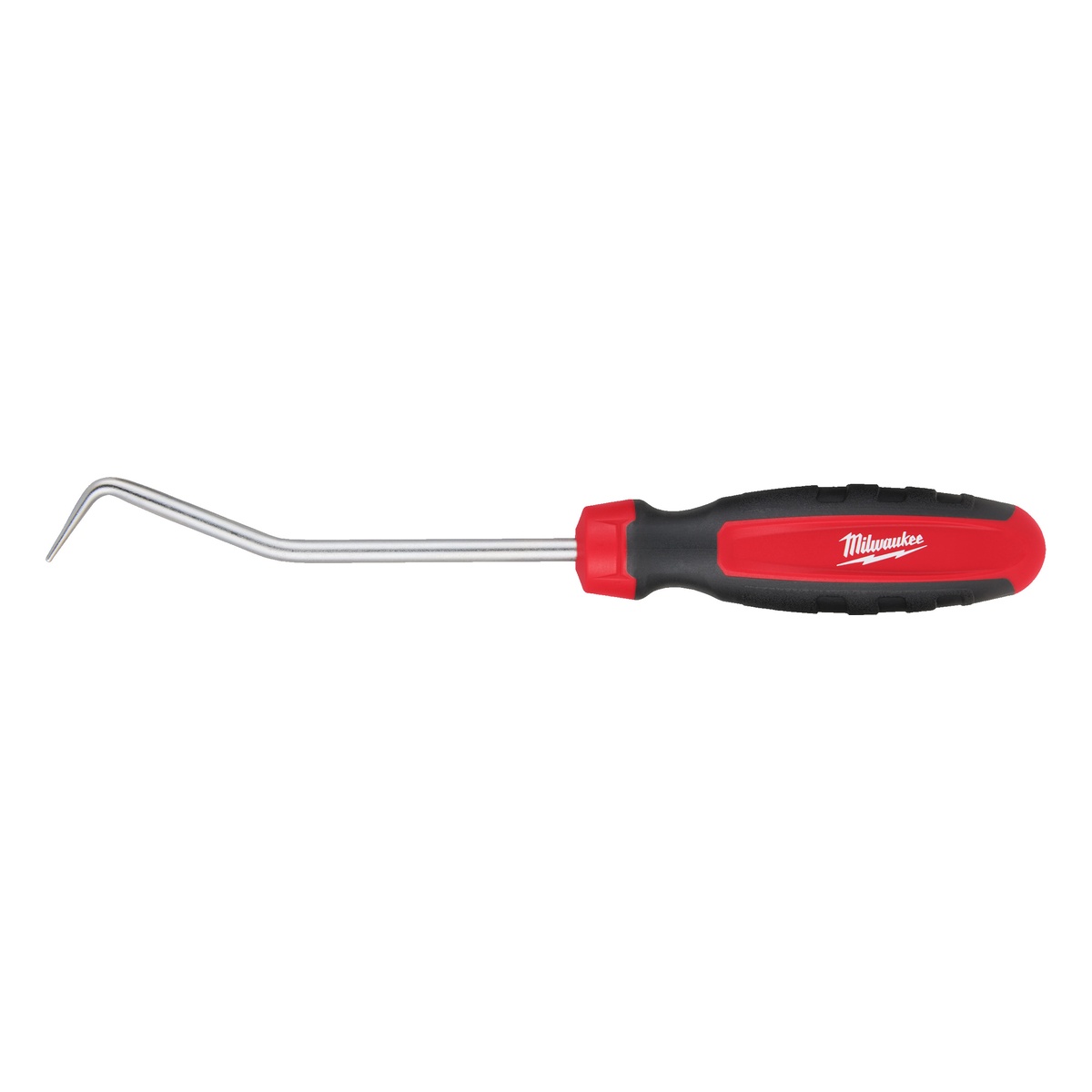 Milwaukee Montagehaken Heavy-Duty mit 45 Grad gekröpfter Spitze, 264 mm, Vollmetall, verchromter Schaft, Komfortgriff