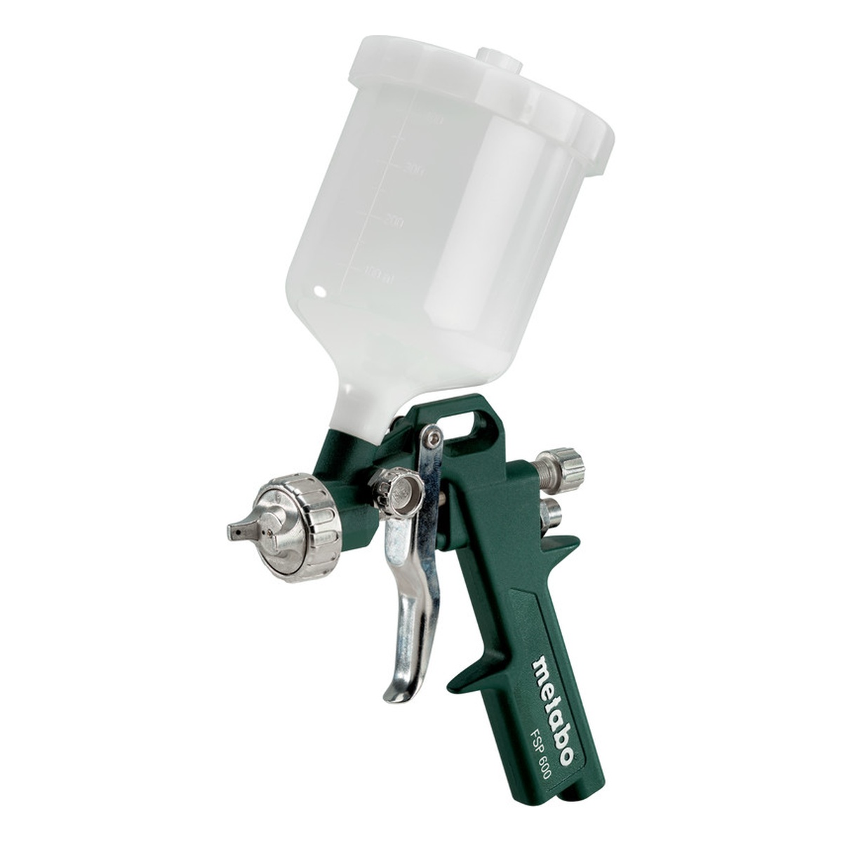 Metabo Druckluft-Farbspritzpistole FSP 600, Fließbecher 0,6 l, Düse 1,5 mm, 4,5 bar