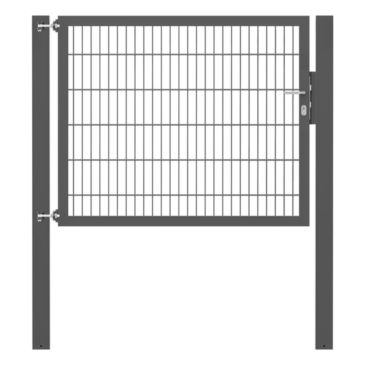 Alberts Einzeltor Flexo Plus, Typ 8/6/8, 1200 x 1500 mm, Pfosten: 100 x 100 mm, Stahl roh, feuerverzinkt, anthrazit kunststoffbeschichtet RAL 7016 - 1