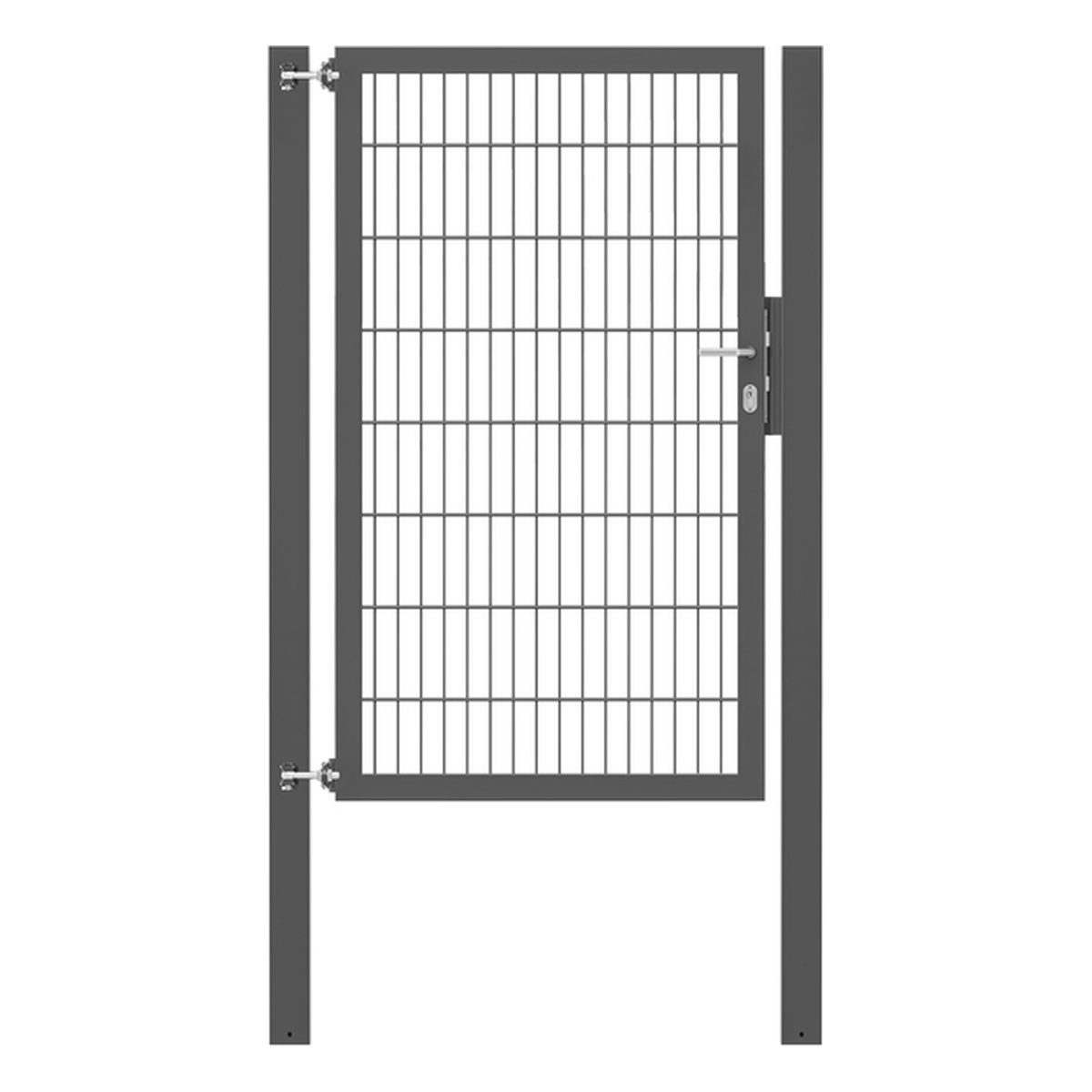 Alberts Einzeltor Flexo Plus, Typ 8/6/8, 1600 x 1000 mm, Pfosten: 100 x 100 mm, Stahl roh, feuerverzinkt, anthrazit kunststoffbeschichtet RAL 7016 - 1 Stk.