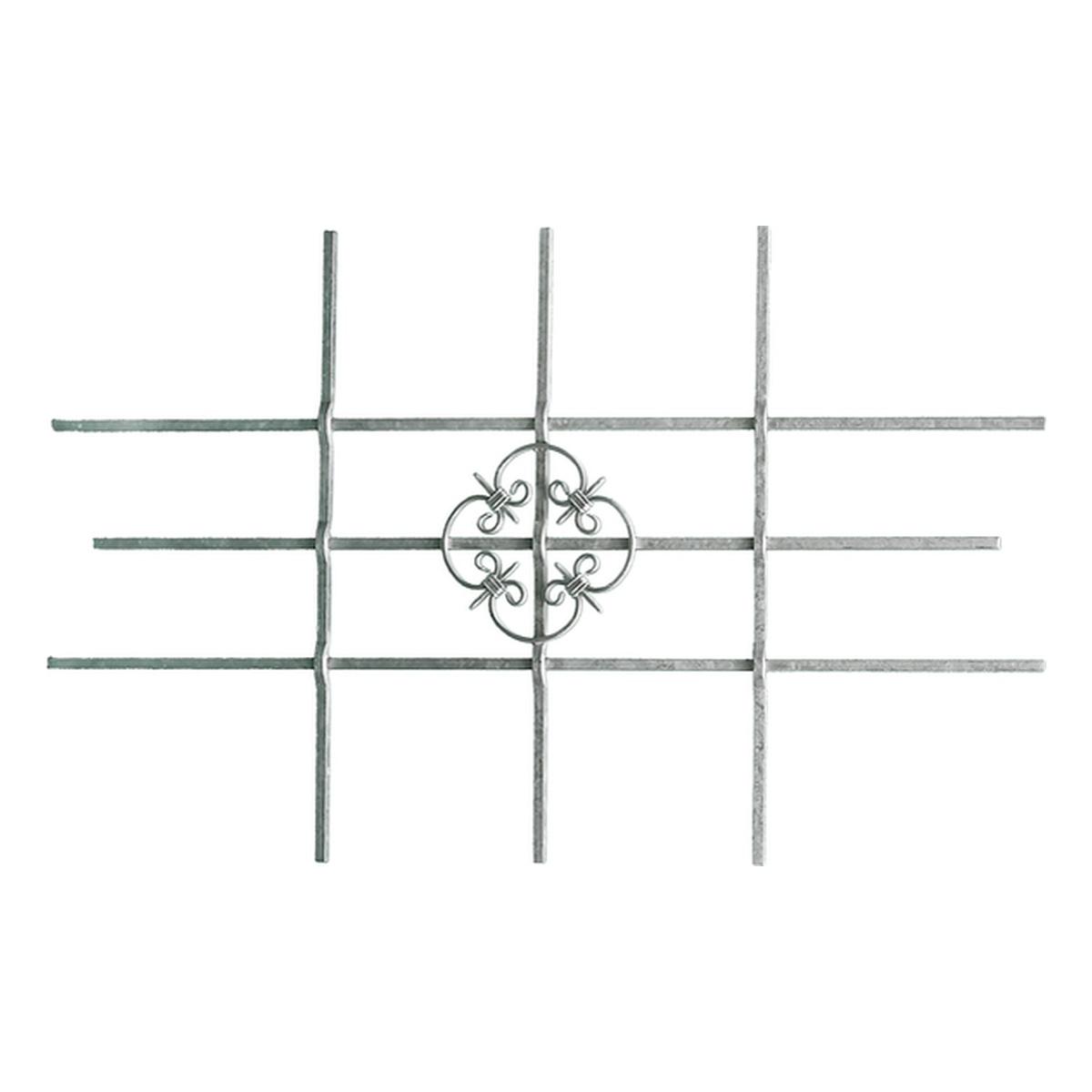 Alberts Fenstergitter Salzburg, individuell kürzbar, 690 x 1140 x 36 mm, Stahl roh, feuerverzinkt - 1 Stk.