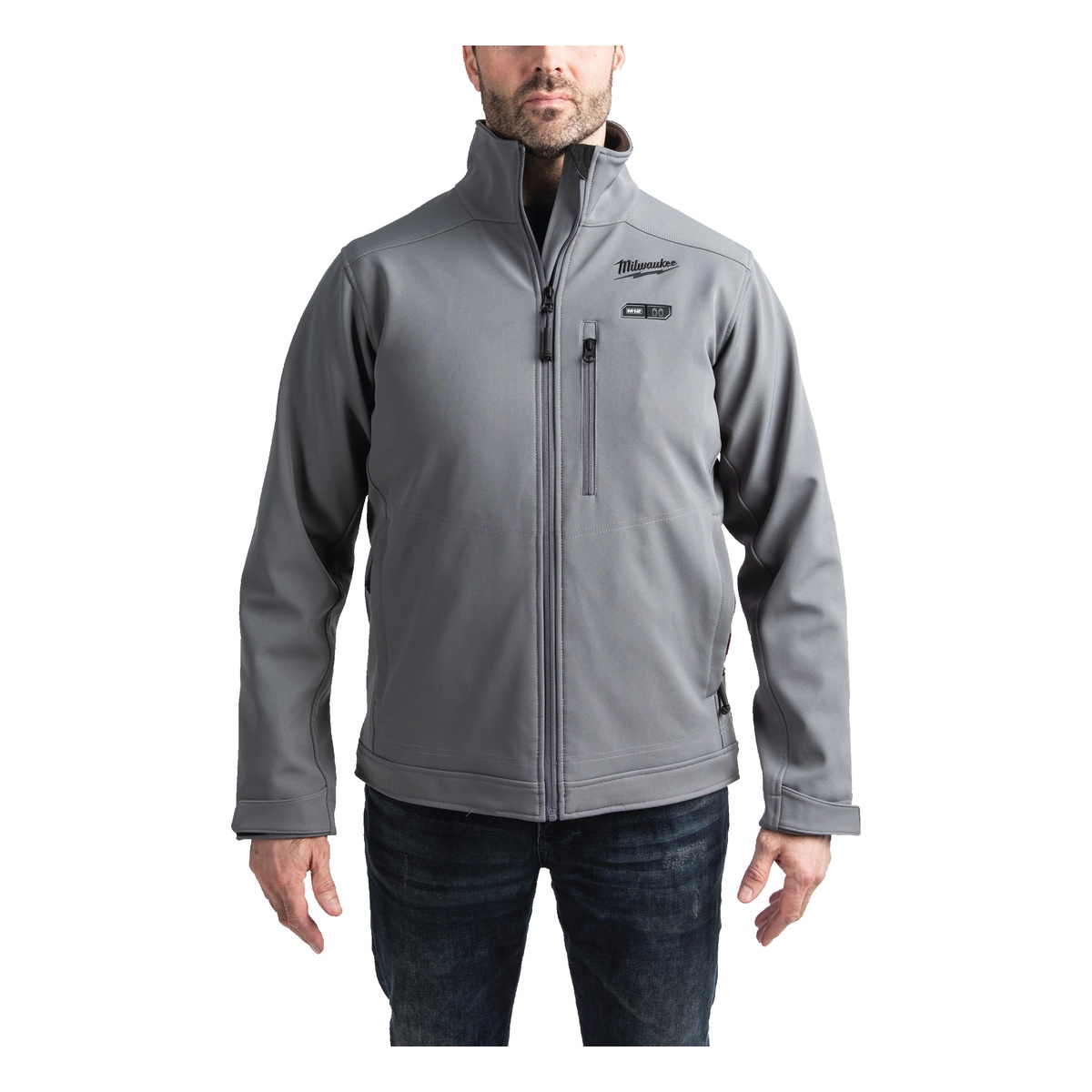 Milwaukee 12 V Akku-Heiz-Jacke Herren grau, ohne Akku u. Ladegerät M12 HJGREY5-0 (3XL) - 1 Stk.