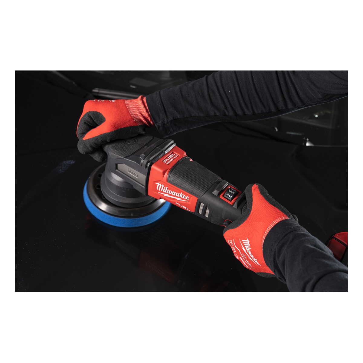 Milwaukee Poliertuch Rot 40 x 40 mm - 2 Stk. Milwaukee FUEL Akku-Polierer M18FROP21-0X - 1 Stk.