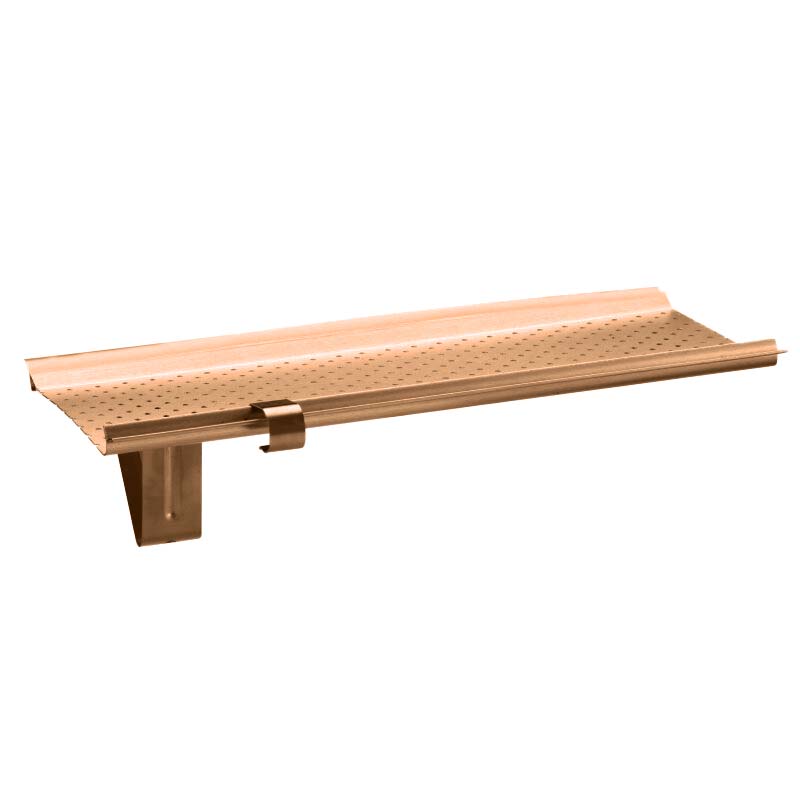 (B-Ware) Zambelli Alu Dachrinnenschutz Laubschutz Gutter Stark 333 6 teilig anodisiert (für Kupfer-Dachrinnen) Preis pro Stk. à 2 m