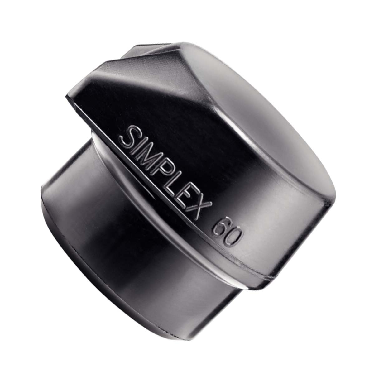 Halder Schlageinsatz SIMPLEX mit Standfuß, 60 mm, Gummi schwarz, ca. 95 Shore A, mittelhart