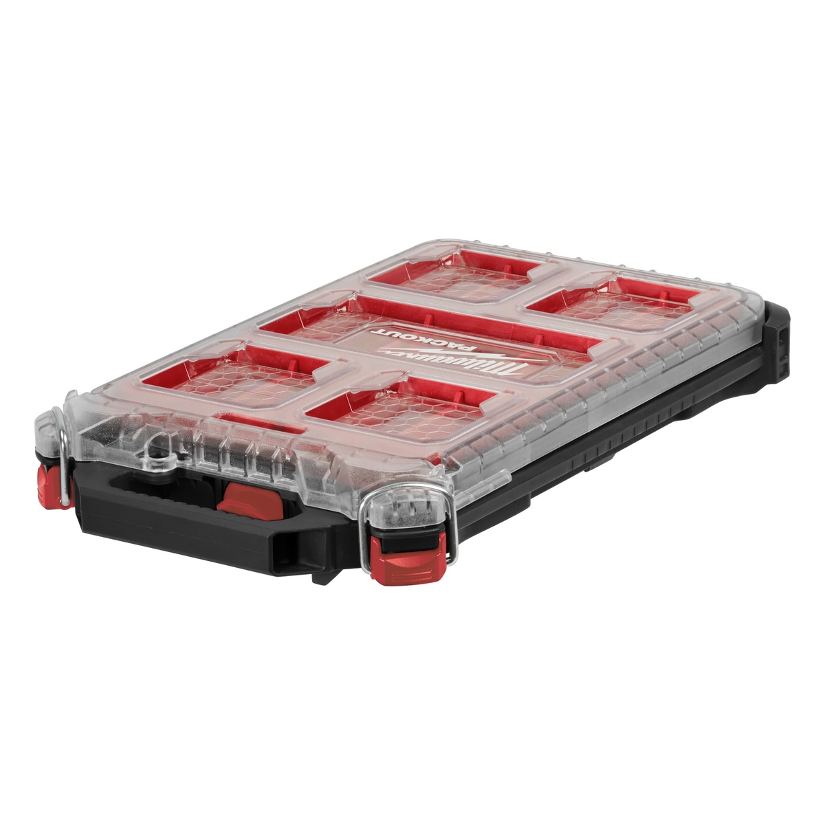 Milwaukee PACKOUT Compact Slim Organiser mit 5 Sortierboxen, IP65