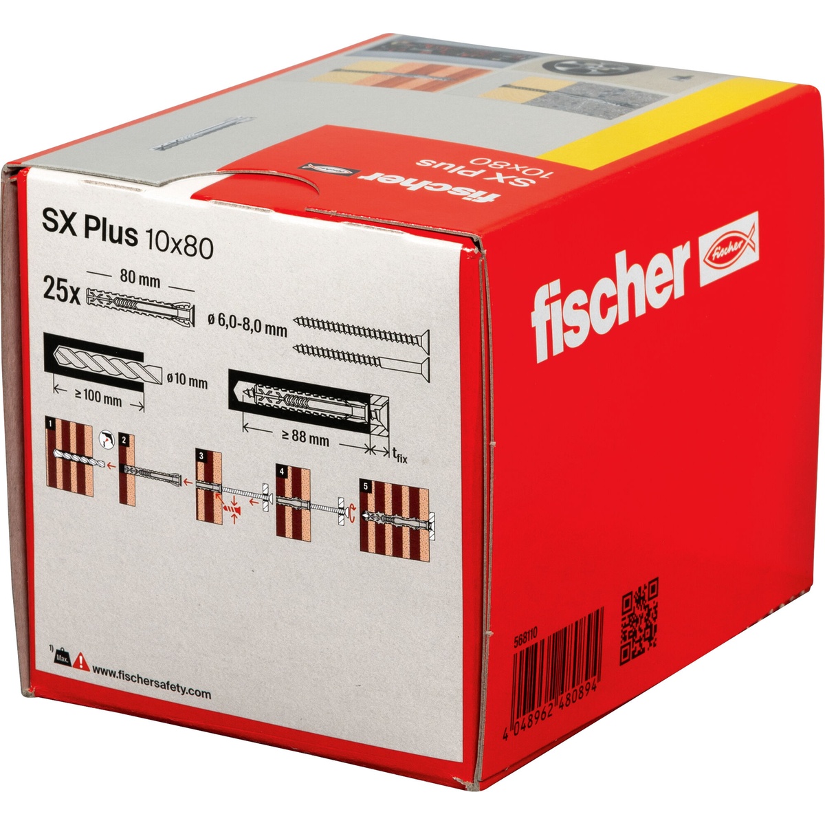 Fischer Dübel SX Plus 10 x 80 mm - 25 Stk.