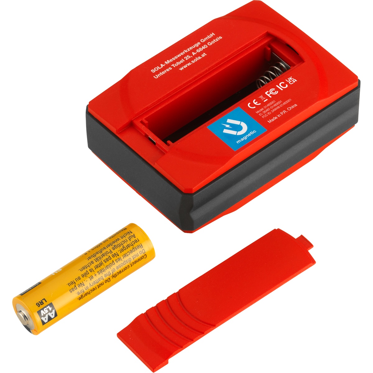 Sola Digitaler Neigungs- und Winkelmesser GO! SMART, 8 cm, Magnet mit V-Nut, Bluetooth, IP52