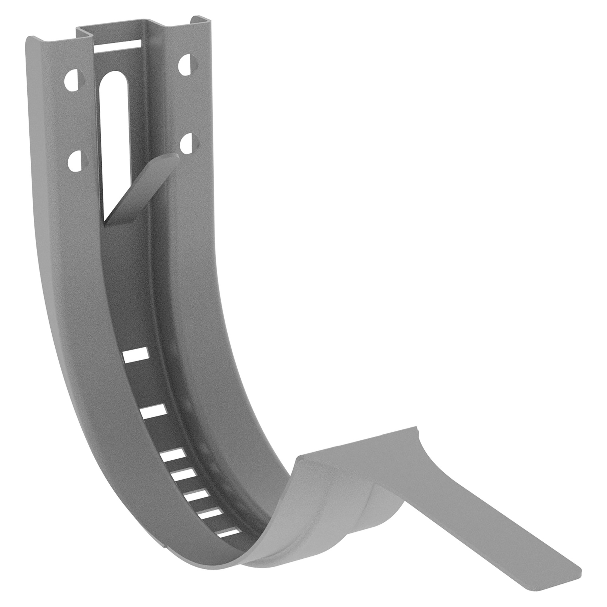 Zambelli Stirnbretthalter Feder/Feder halbrund 250, 8-teilig, Weißaluminium RAL 9006, COLORDUR - 1 Stk.