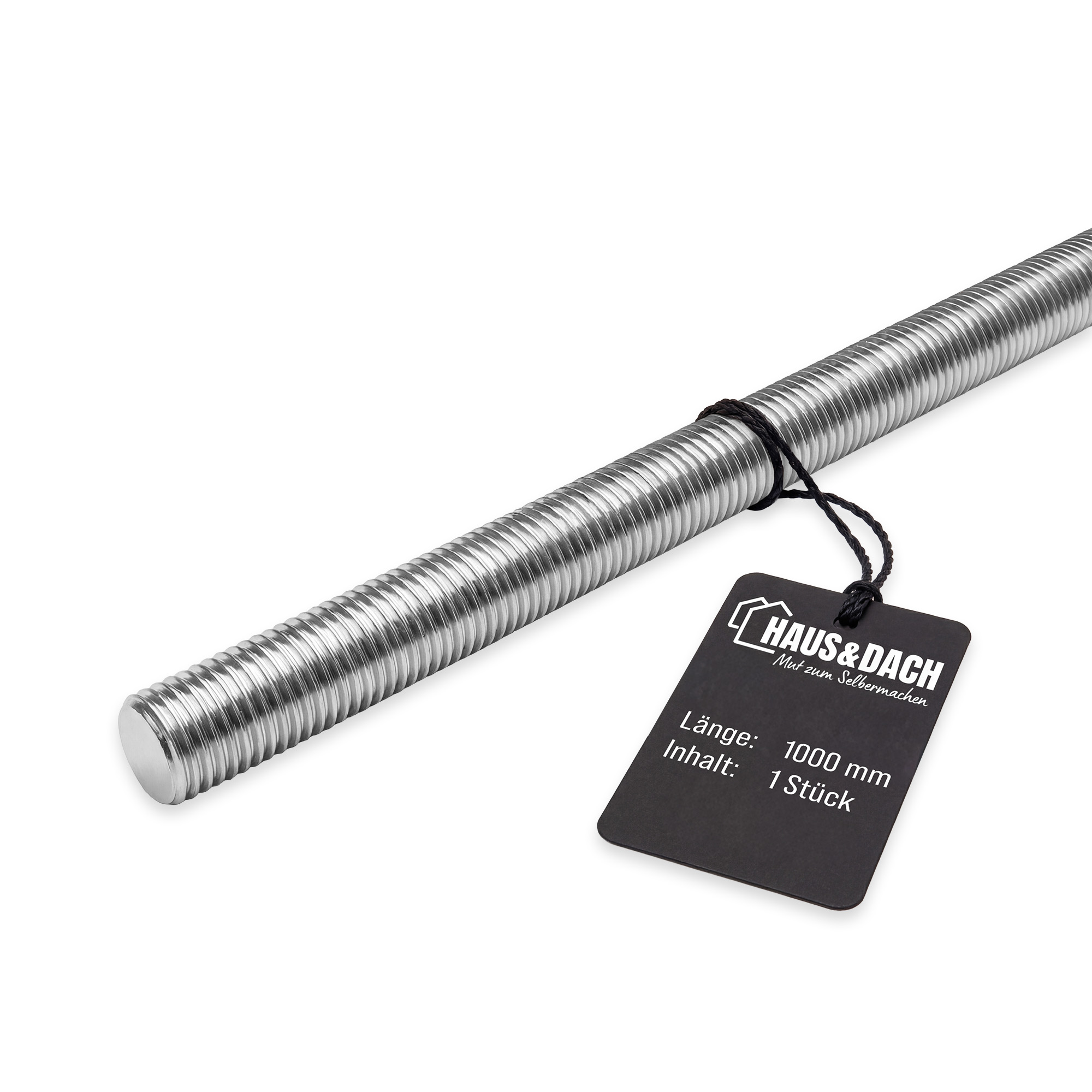 HAUS&DACH Gewindestange M5x1000 mm DIN 975 - Gewindestab für Montage, Bau & Befestigung, Stahl 10.9 galvanisch verzinkt - 1 Stk.