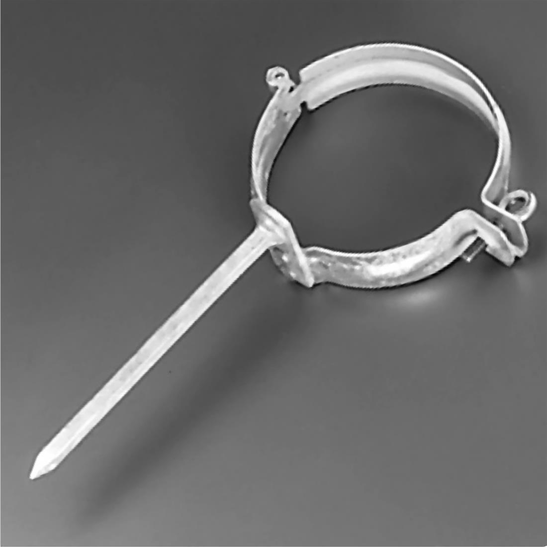 Overhoff verzinkte Regenrohrschellen 100 mm, Stiftlänge 200mm 1 Stück