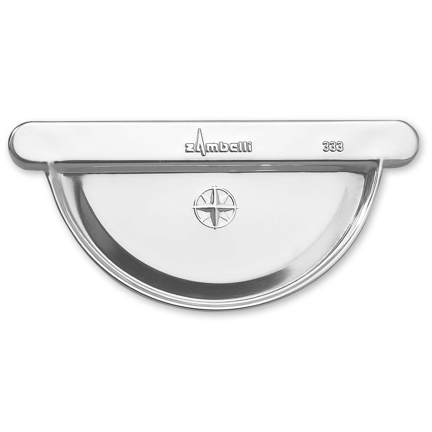 Zambelli Rinnenboden beidseitig halbrund 200 mm 2 tlg, Titanzink, Standard Ausführung Zambelli Rinnenboden beidseitig halbrund 200 mm 2 tlg, Titanzink, Standard Ausführung