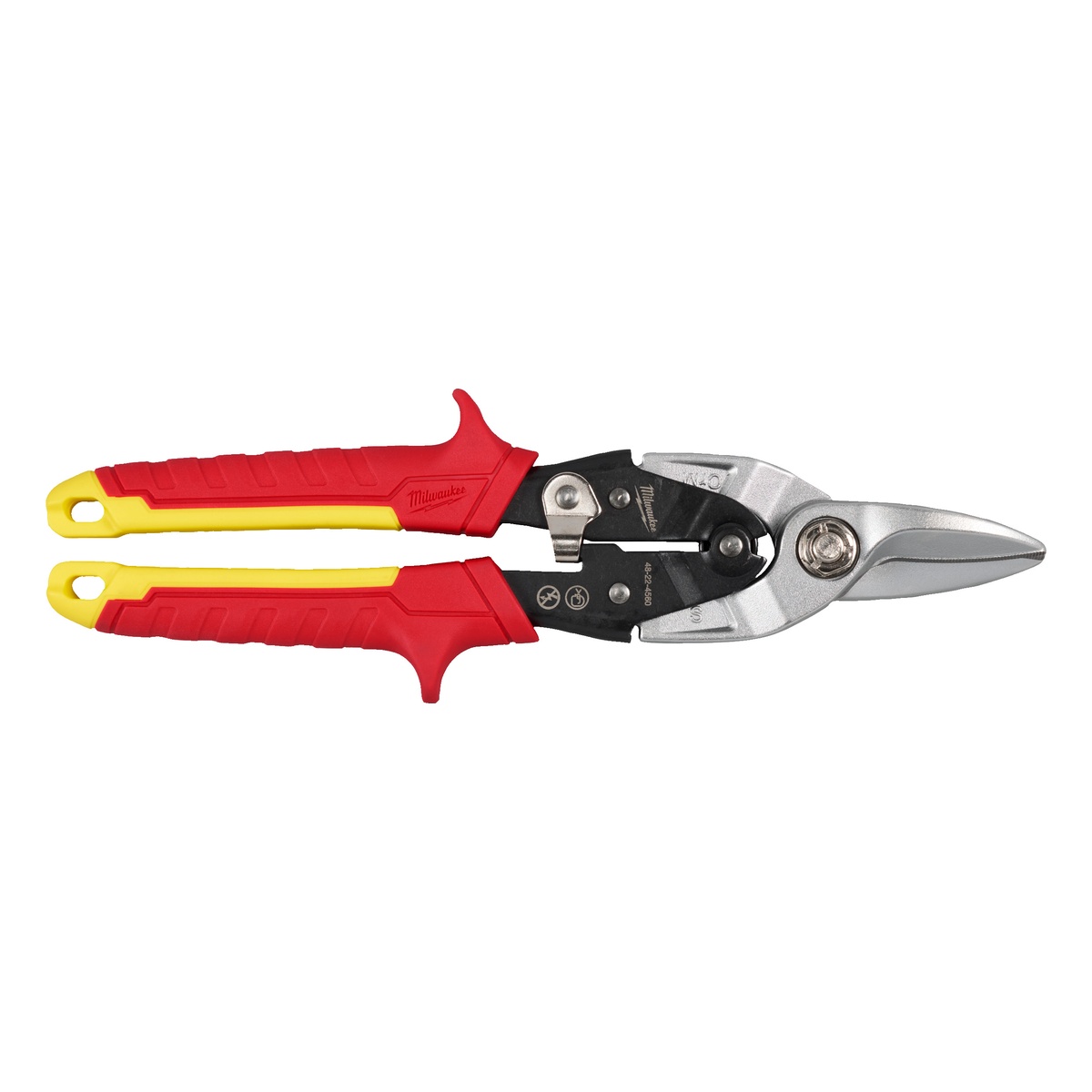 Milwaukee Blechschere, gerade schneidend, 250 mm, Mikroverzahnung, Farbcode Gelb