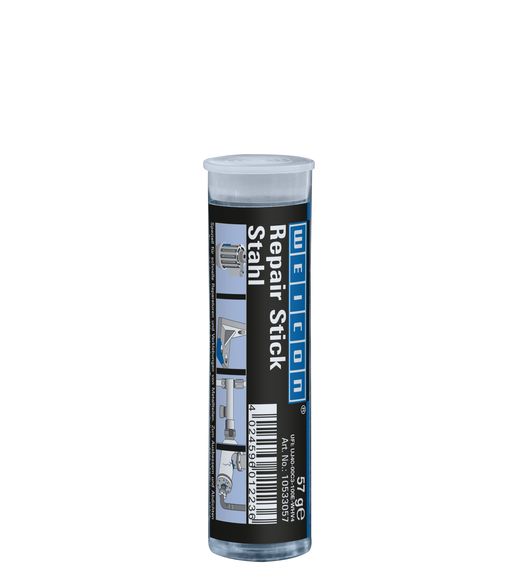 WEICON Repair Stick Stahl, Reparaturknete mit Trinkwasserzulassung, dunkelgrau