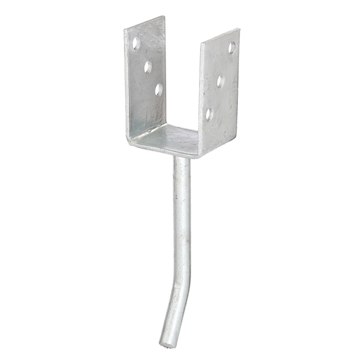 Alberts U-Pfostenträger mit Betonanker aus Rundstahl, 71 x 104 x 200 mm, Stahl roh, feuerverzinkt, CE-Kennzeichnung nach ETA-10/0210 - 1 Stk.