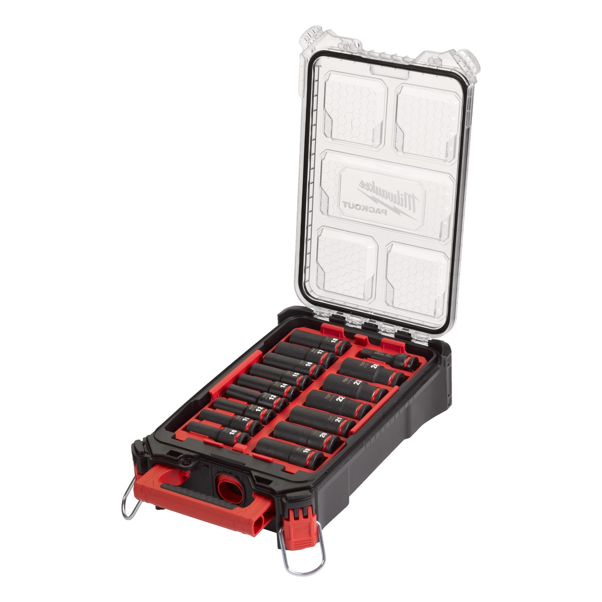 Milwaukee SHOCKWAVE Schlagnuss 1/2" lang Set 16-teiliges Set im PACKOUT Organiser Slim Compact - 1 Stk. Milwaukee SHOCKWAVE Schlagnuss 1/2" lang Set 16-teiliges Set im PACKOUT Organiser Slim Compact - 1 Stk.