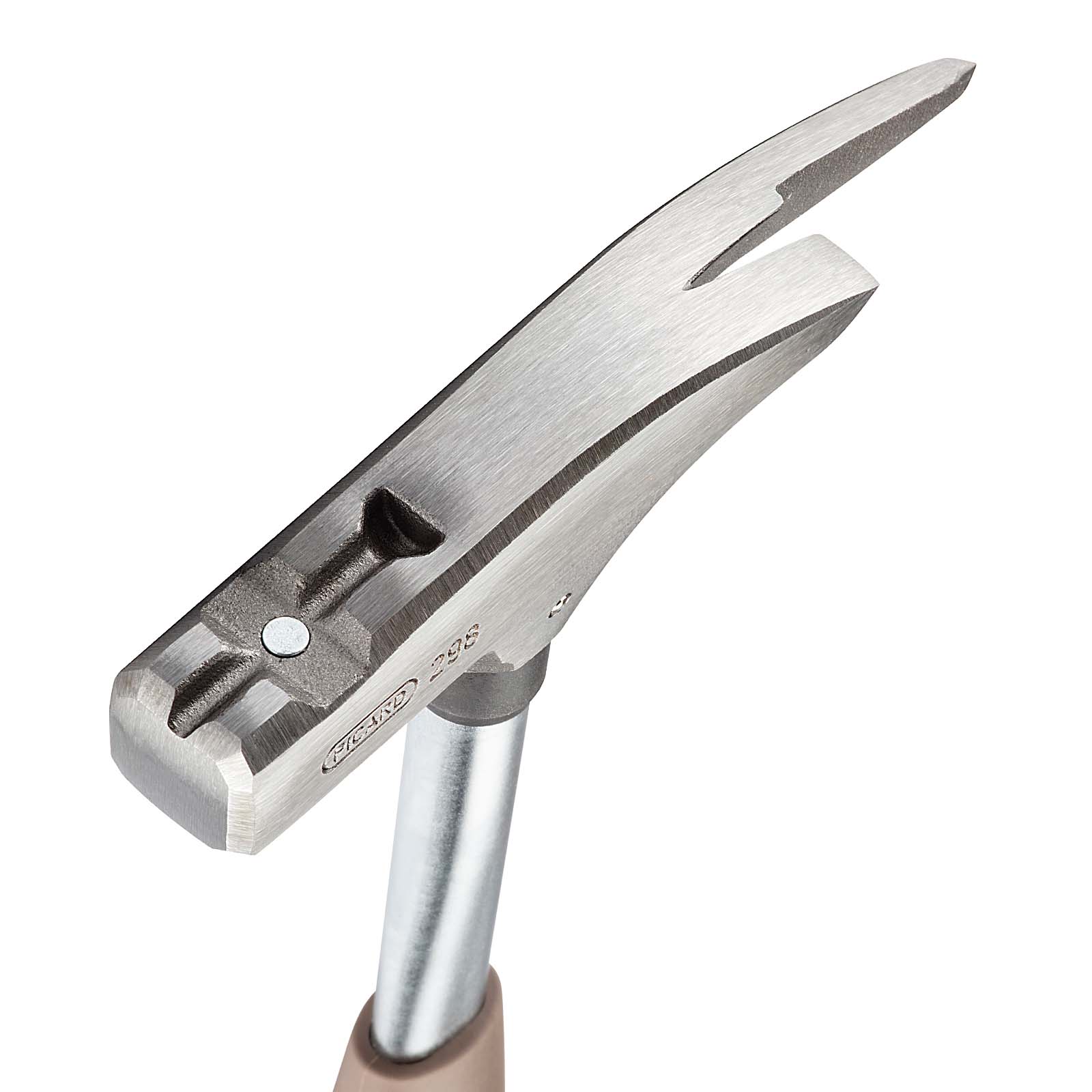 Picard Latthammer Nr. 298, 600 g, glatte Bahn, Chrom-Molybdän-Rohrstiel, magnetischer Nagelhalter