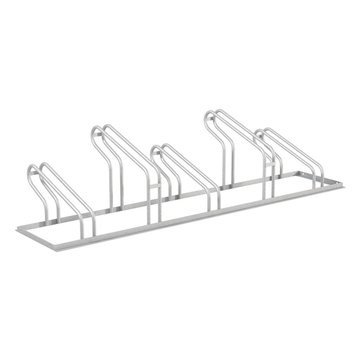 Alberts Fahrradständer City, freistehend, Haltebügel einseitig 412 x 489 x 1750 mm, Stahl roh, feuerverzinkt passiviert - 1 Stk.