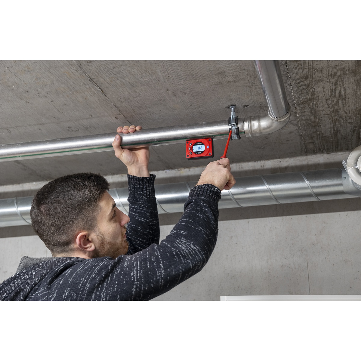 Sola Digitaler Neigungs- und Winkelmesser GO! SMART, 8 cm, Magnet mit V-Nut, Bluetooth, IP52
