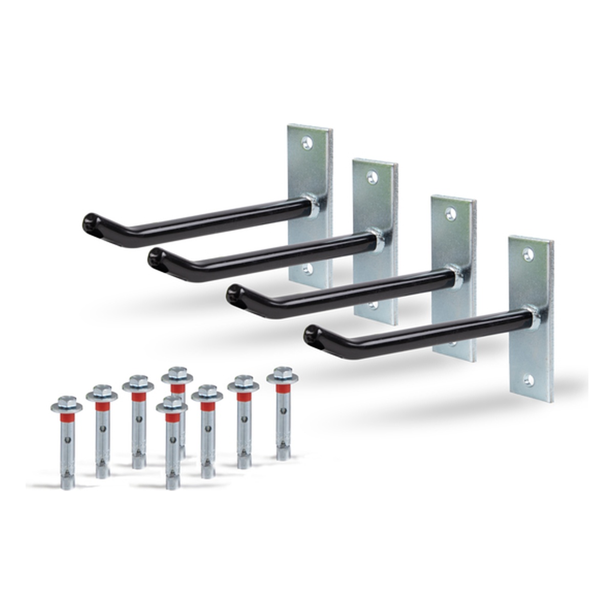 Alberts Felgenhalter-Set, verzinkt, 4Stahlhaken a.Pl. / Kt Alberts Felgenhalter-Set, verzinkt, 4Stahlhaken a.Pl. / Kt