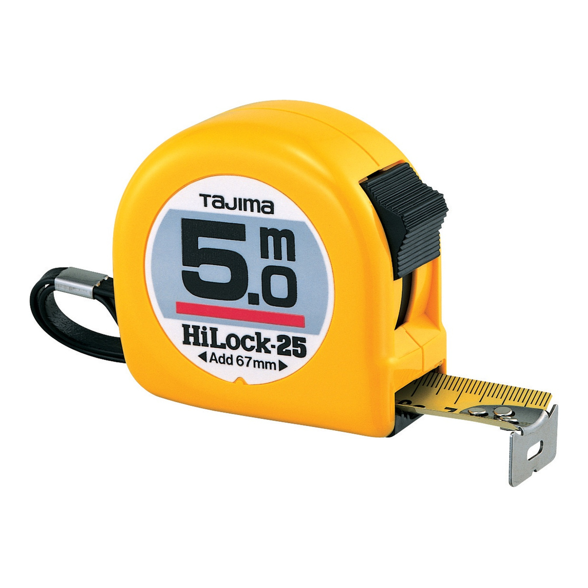 Tajima Bandmaß Hi-Lock, ABS-Gehäuse mit Handschlaufe, Feststelltaste, EG-Klasse II