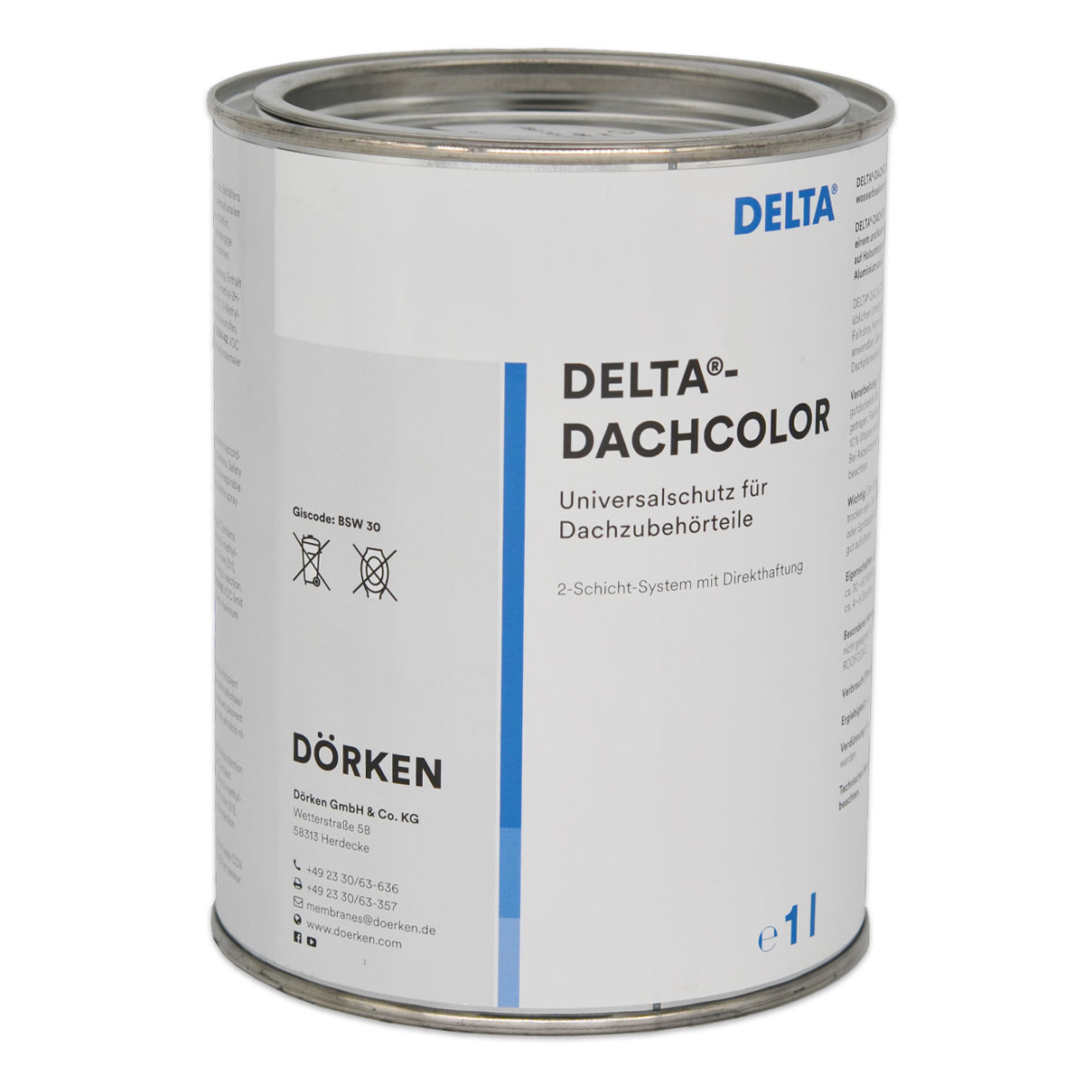 Dörken Delta Dachcolor, RAL7991 schiefergrau, 1 l