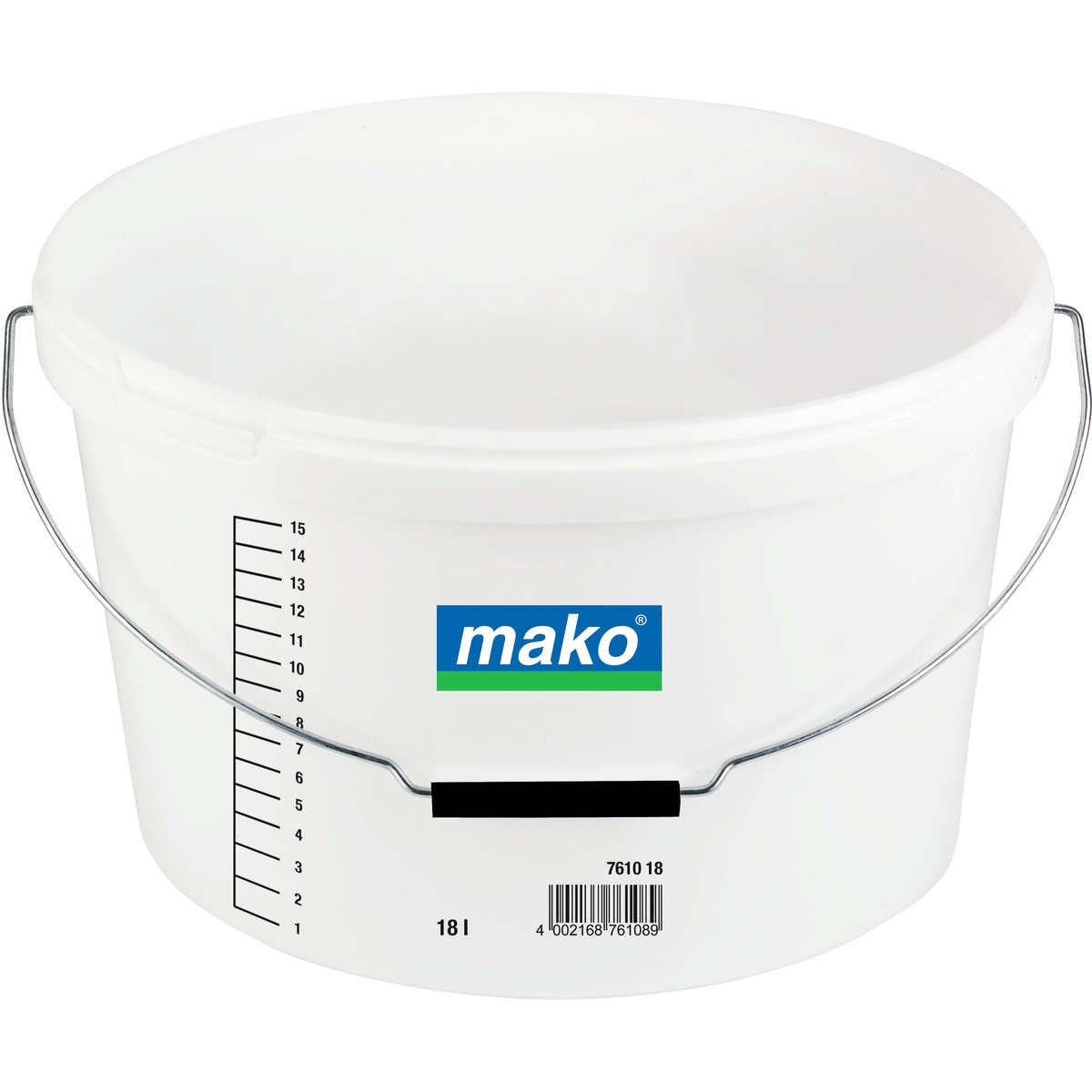 Mako Farbrollereimer oval, 18 Liter, weiß, Kunststoff