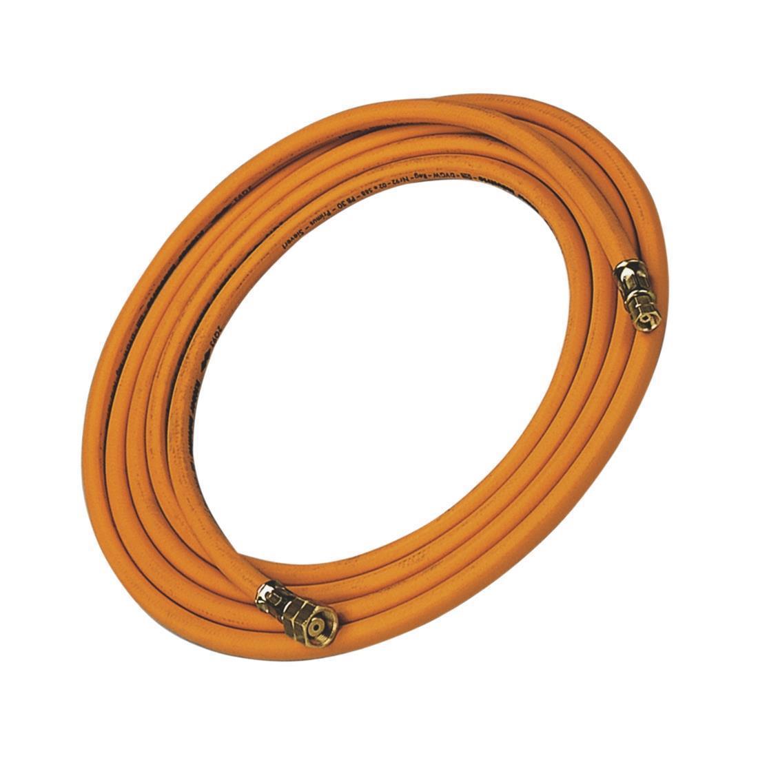 Sievert Propanschlauch PB30 4 x 4 mm, 2 m, M10x1 LH x BSP 3/8 Zoll LH, 2 bar für Lötkolben