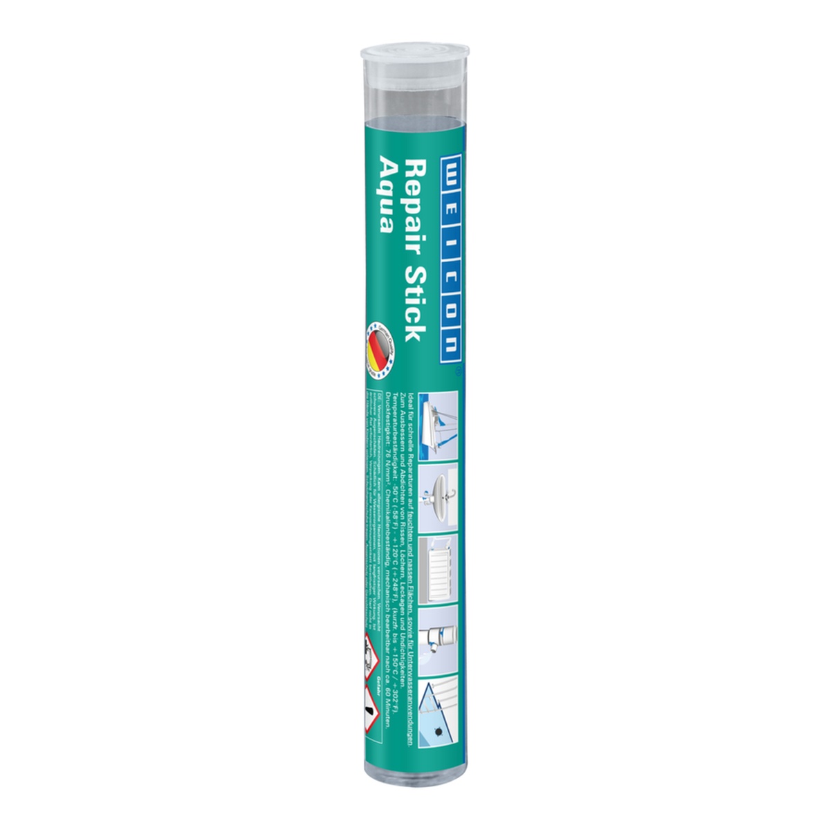 WEICON Repair Stick Aqua Reparaturknete 2-K Epoxid 115 g, altweiß