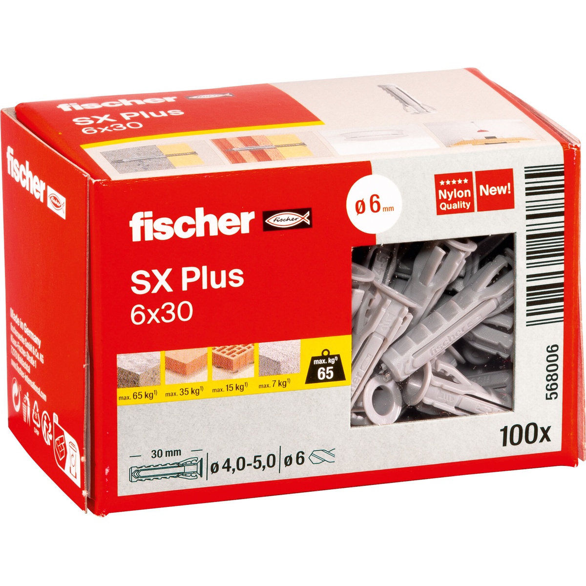 Fischer Dübel SX Plus 6x30 mm - 100 Stk.