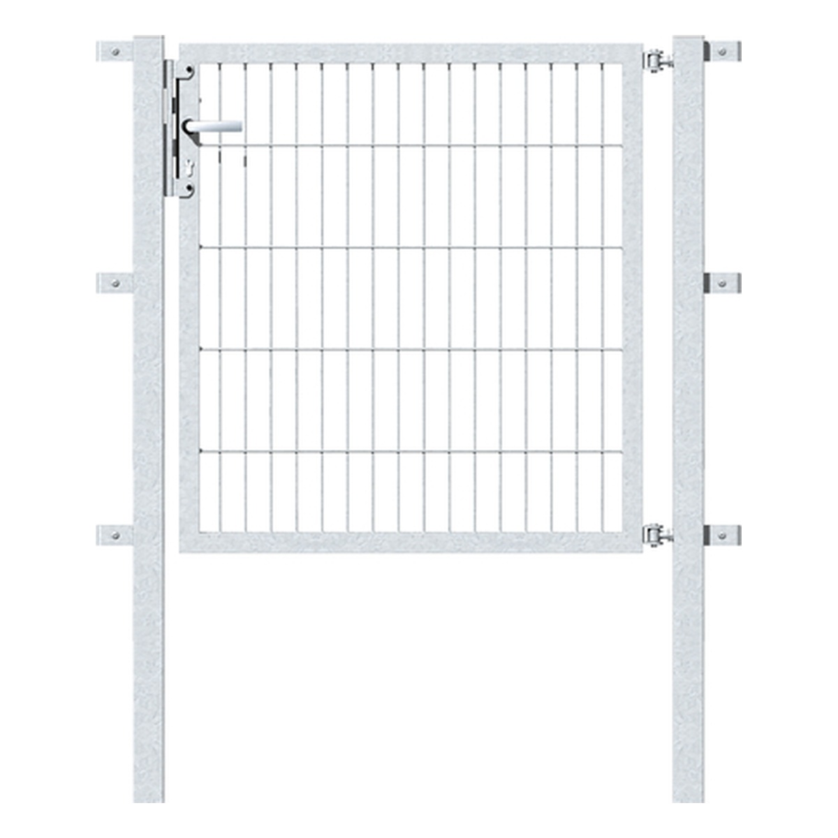 Alberts Einzeltor Flexo, Typ 6/5/6 - Lagerung komplett verpackt, 1000 x 1000 mm, Pfosten: 60 x 60 mm, Stahl roh, feuerverzinkt passiviert - 1 Stk.