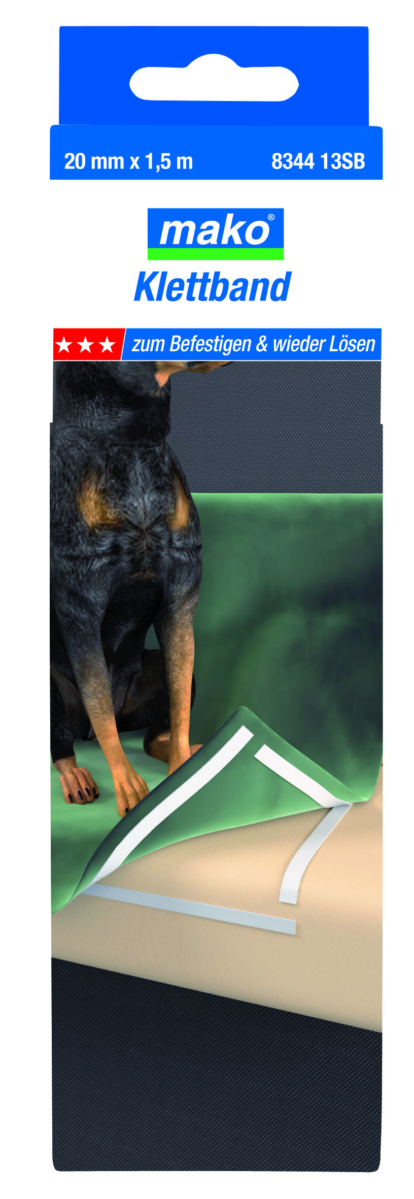 Mako Klettband selbstklebend, 20 mm x 1,5 m Mako Klettband selbstklebend, 20 mm x 1,5 m