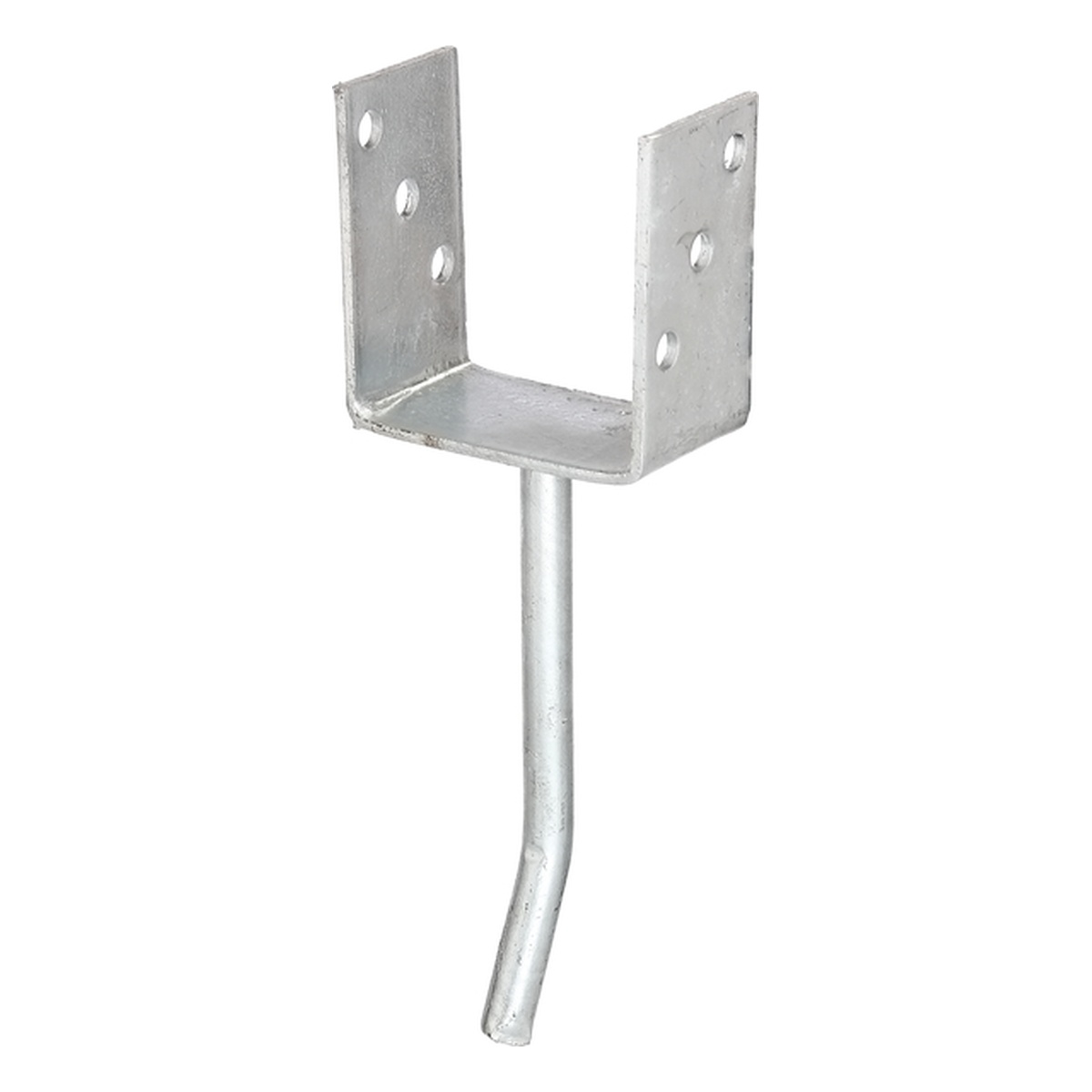 Alberts U-Pfostenträger mit Betonanker aus Rundstahl, 101 x 104 x 200 mm, Stahl roh, feuerverzinkt, CE-Kennzeichnung nach ETA-10/0210 - 1 Stk.