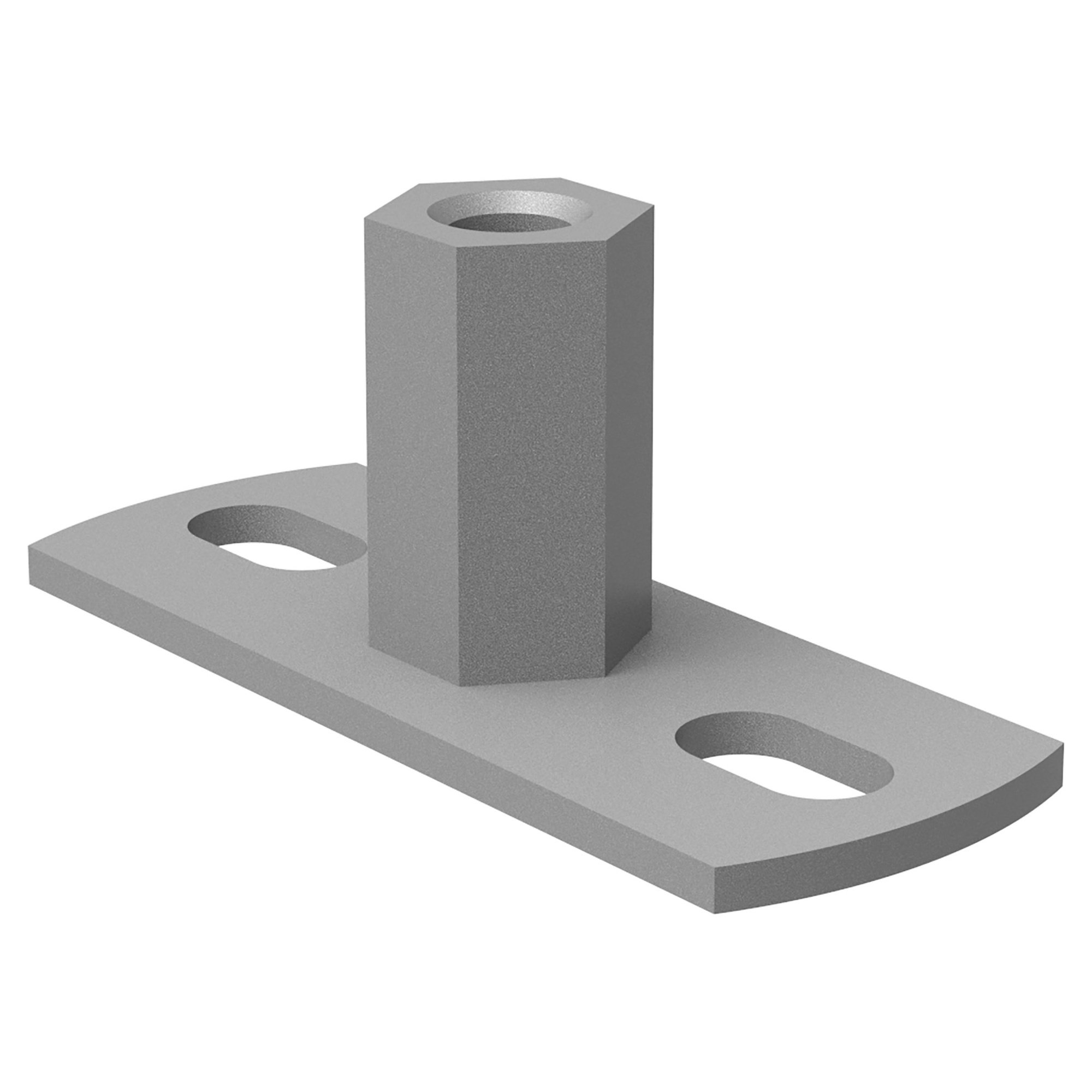 Zambelli Wandhalter mit Gewindemuffe M10, Weißaluminium RAL 9006, COLORDUR - 1 Stk.