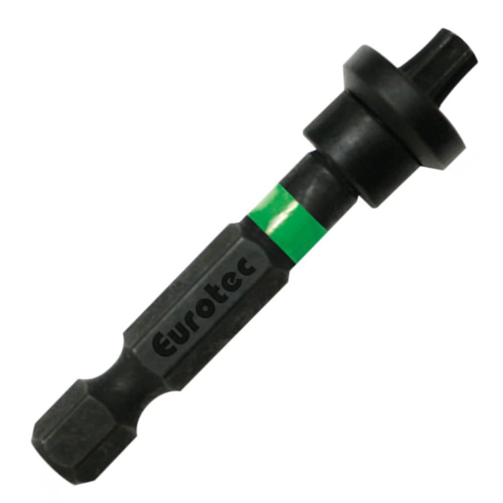 Eurotec Bit Innensechsrund TX40 x 50 mm, Magnet TX-Lang-Bit, grün, hält lange Schrauben auch waagerecht