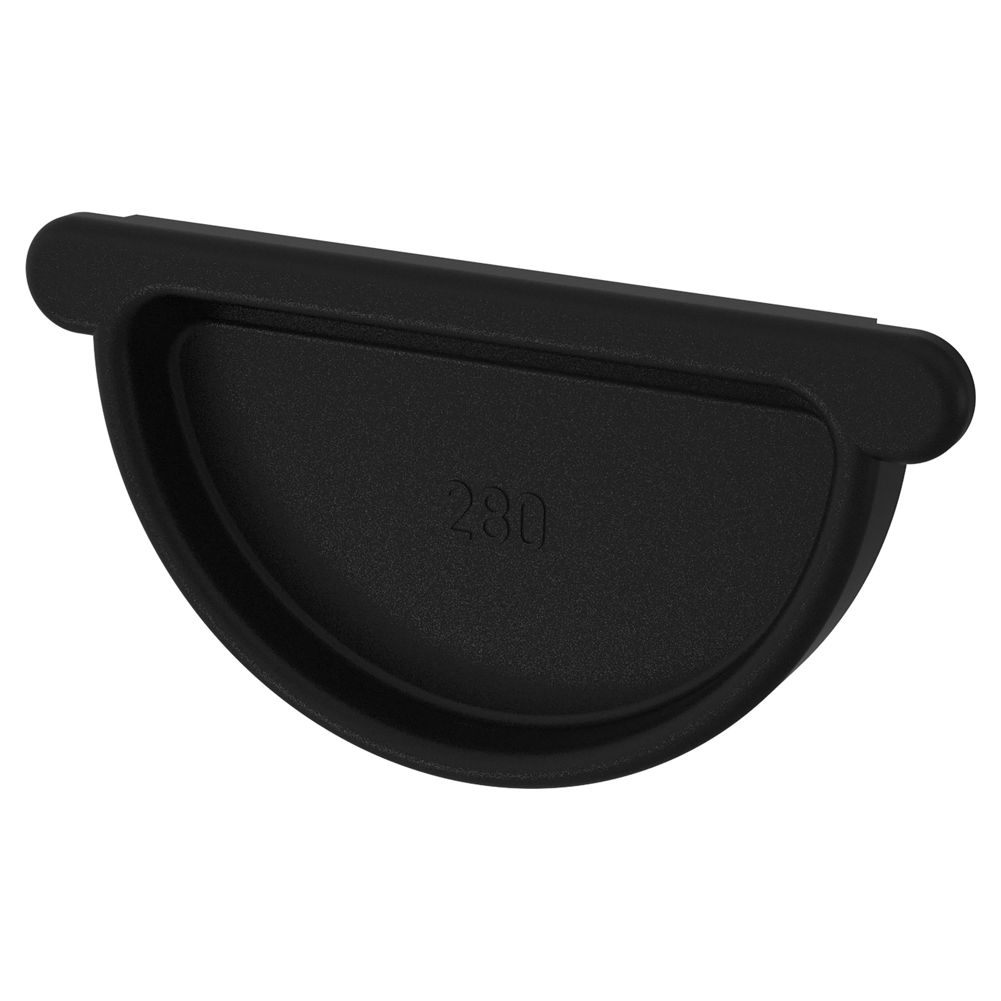 Zambelli Steckboden mit Dichtlippe halbrund 280, 7-teilig, Schwarz RAL 9005, COLORDUR - 1 Stk.