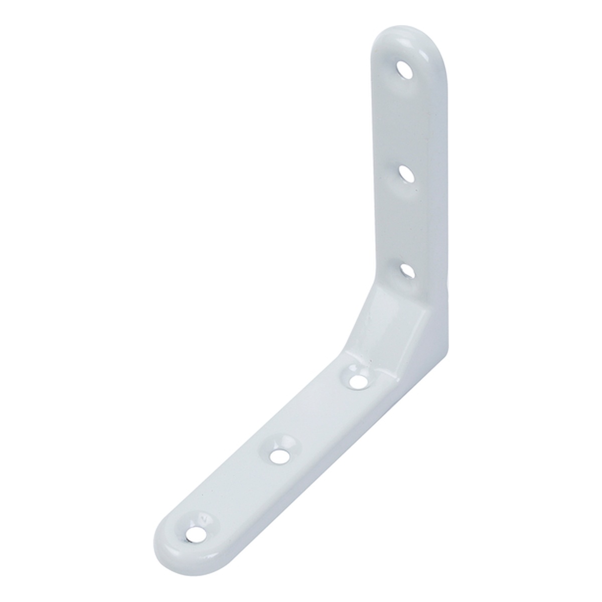 Alberts Zierwinkel, geprägt, 103 x 103 x 21 mm, Stahl roh, weiß kunststoffbeschichtet - 1 Stk.