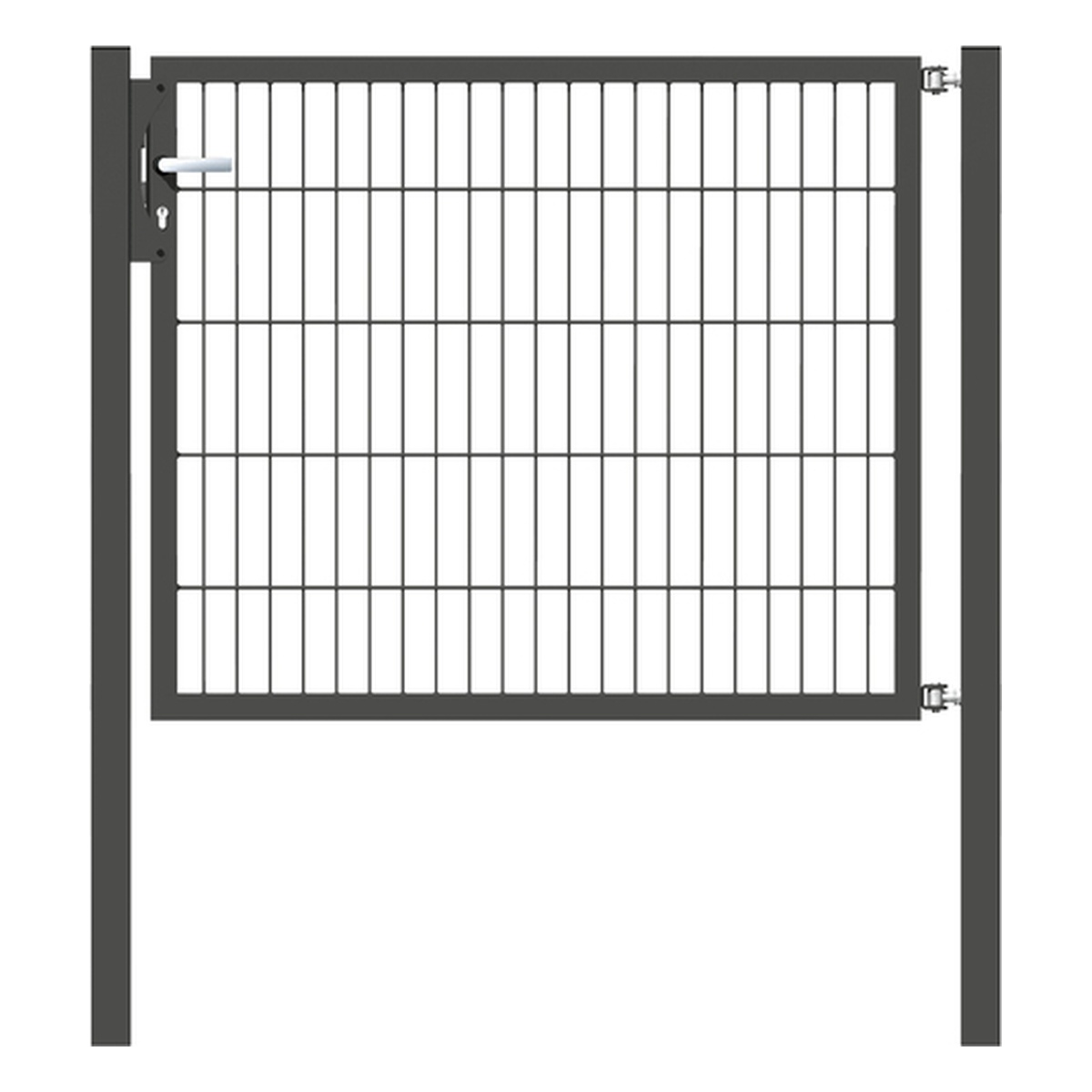 Alberts Einzeltor Flexo, Typ 6/5/6, 1000 x 1250 mm, Pfosten: 60 x 60 mm, Stahl roh, feuerverzinkt, anthrazit kunststoffbeschichtet RAL 7016 - 1 Stk.